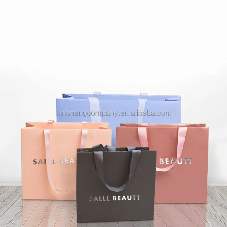 Factory Price Custom Colorful Paper Bag Logo Eco Recycle Grocery Festival Gift Tote Bag Kraft Paper Bags Packaging