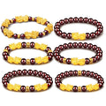 Fashion Gold Plated Charm Pi Xiu Handmade Elastic Garnet Beads Fengshui Pixiu Bracelet Jewelry for Women