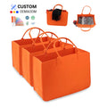 Factory Direct Sale Women Orange Handbags Ladies Hand Shopping Tote Gift Bags Custom Logo 42*25*25 Cm ECO Felt Bag