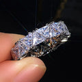 Classic Cubic Zirconia Pave-set Ring Anniversary Eternal Band Women's Ring