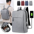 Wholesale 15.6 Inch Teenager Laptop Backpack Durable Gray Oxford USB Zipper Fashionable Logo Waterproof Business Travel Bag