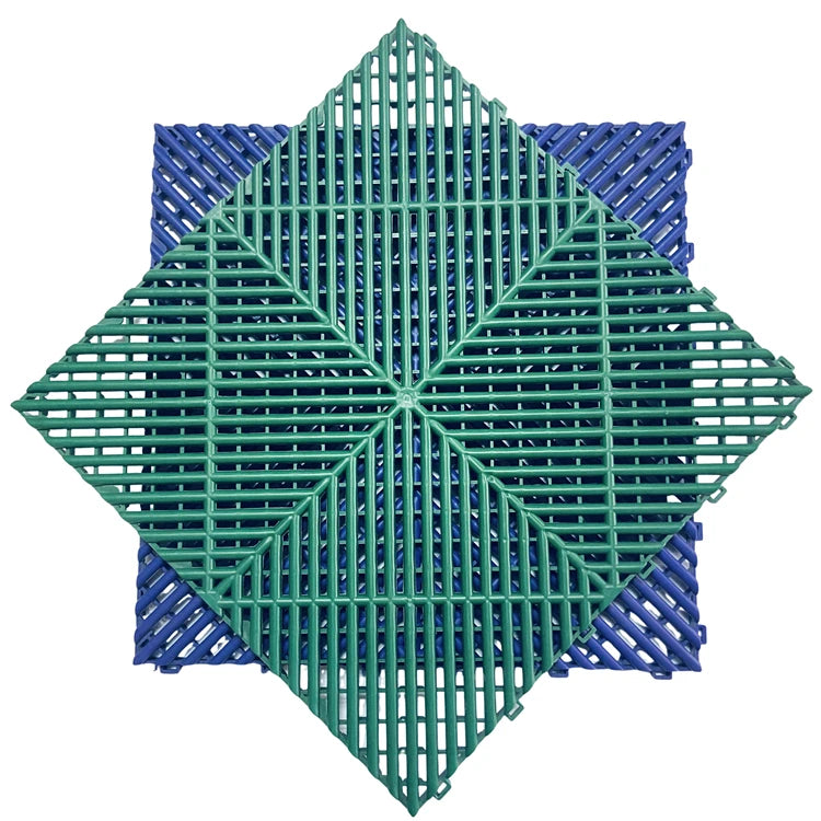 Car Wash Splicing Grid Grille Interlocking PP 400x400mm Waterproof Anti-Slip Eco-Friendly Garage Floor Tiles