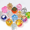 Nail Liquid Cup Monomer Square Crystal Nail Dappen Dish Pink Dappen Dish Nails Glass Dappen Dish with Lid