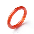 Cross-Border Source Brazil Ice Kind Carnelian Round Bar Jade Bracelet Natural Red Agate Female Bracelet Wholesale