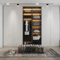 Modern Door Portable Wardrobes MDF Wooden Clothes Mirror Bedroom Closet Furniture Wardrobe