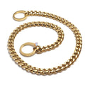 Shiny Polish Stainless Steel Quick Release Elegant Luxury Dog Collar Chain Necklace for Dogs