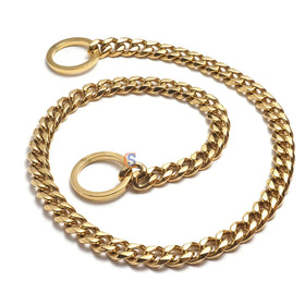 Shiny Polish Stainless Steel Quick Release Elegant Luxury Dog Collar Chain Necklace for Dogs