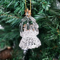 SET of 6 GLASS NATIVITY LED ORNAMENTS for CHRISTMAS DECORATION