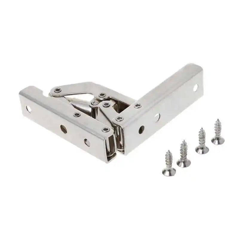 90 Degree Self-Locking Folding Hinges Hole-free Table Legs Brackets 180 Degree Flat Spring Folding Hinge Hardware Cold Bag