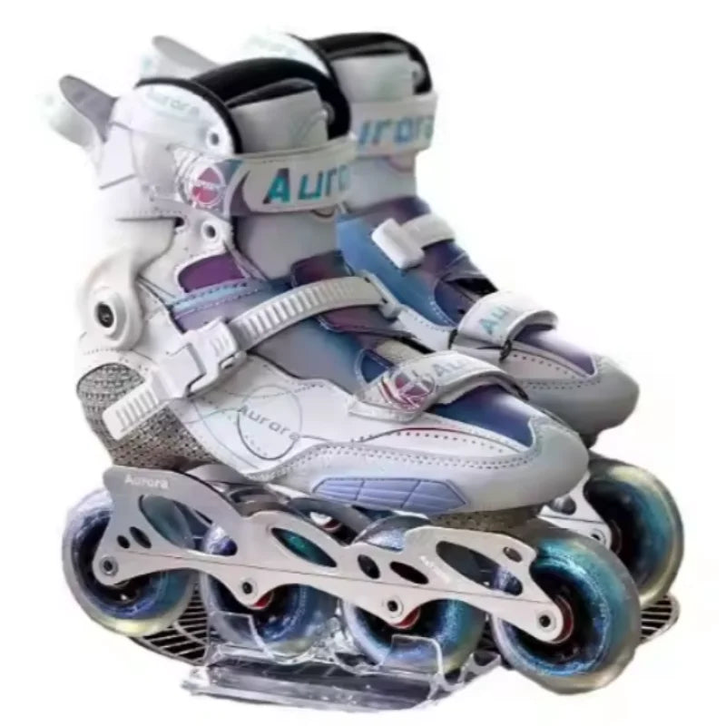 High-End Advanced Carbon Fiber Freestyle Inline Skates for Adults and Children Flashing Roller