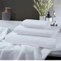 Luxury 5 Star Hotel 100% White Cotton Bath Face Hand Dobby Towels Set Custom Logo Nonwoven Technics for Hotel Spa