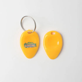 Promo Logo Branding on Plastic Lottery Ticket Scratcher with Keychain Tear Drop Shape Lottery Scratcher Key Chain