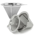 Paperless Design Manual Reusable Stainless Steel Pour Over Dripper Coffee Mesh Filter With Stand