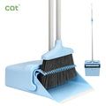 Professional Home Cleaning Aluminum Broomstick with PP Broom Head and Standing Dust Pan PET Bristle