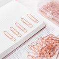 Luxury Promotion YOUJIN Newstyle 28mm Metal Rose Gold Shaped Non-Magnetic Paper Clips 60g 120pcs Boxed School Office Stationery