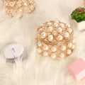 Creative Gold Crystal Pearl Storage Box New Home Decoration for Back to School Candy Cosmetic Glass Jar