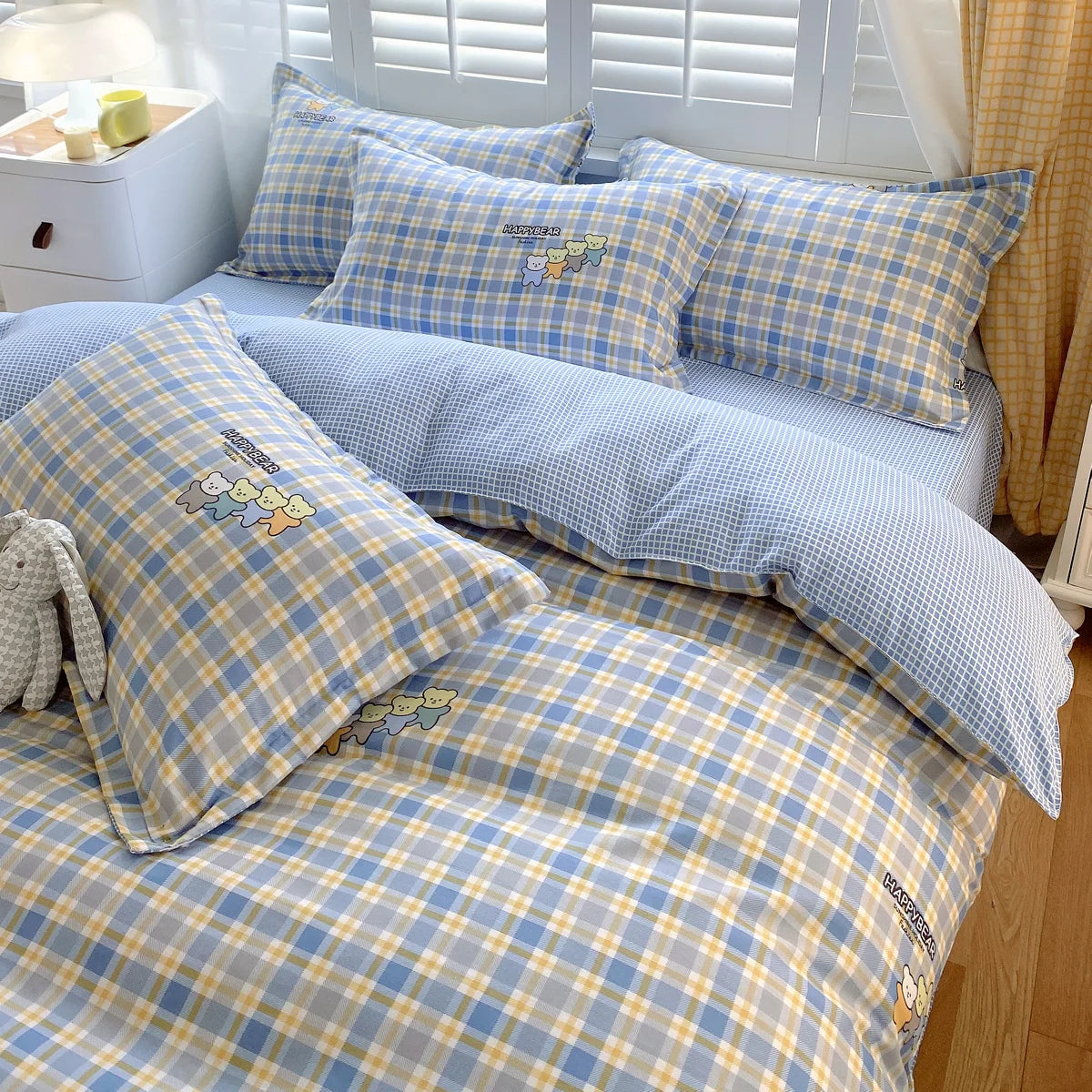 Hot Selling Luxury 100% Microfiber Polyester Fiber Double Brushed 4 Pcs Bedding Sets-King Size Modern Includes Home Bed Plant