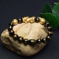 2021 Wealth Black Agate Pixiu Bracelet Religious Elastic Beads Feng Shui Bracelet