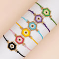 Go2BoHo Fashion Colorful Miyuki Seed Beaded Charm Handmade Woven Evil Eye Bracelets for Women Jewelry