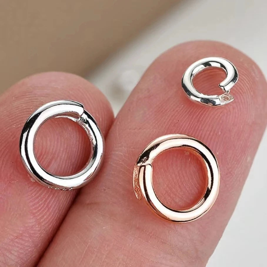 925 Sterling Silver Open Ring Multifunctional Connector Clasps Hooks Buckle DIY Necklace Making Jewelry Findings