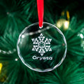 Wholesale Christmas Ornaments Glass Pendant Customized Personalized Crystal Snowflake for Christmas Gifts