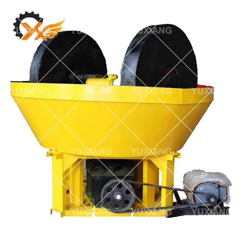 Yuxiang Gold Milling Machine 1200 Gold Ore Grinding Mill/ Henan Wet Pan Mill 6-7t/day Capacity AC Motor 5KG for Gold Used