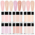 6pcs-10g Set Acrylic Cover Powder Bulk Private Label Custom Acrylic Powder Jars Nude Cover Nails Acrylic Powder