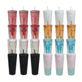 Custom BPA Free 24oz Plastic Double Wall Cup Mixed Colors Reusable Water Cup Double Wall Plastic Cup with Straw