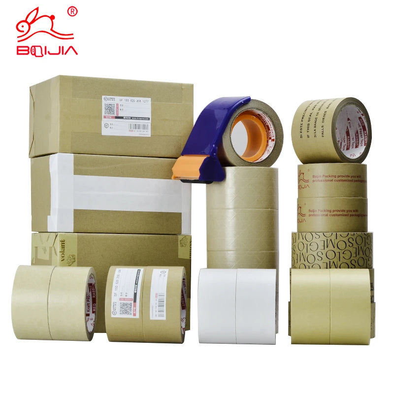 Factory Wholesale Eco-friendly Degradable Self Adhesive Kraft Paper Packing Tape