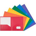 Assorted Colors Durable Heavy Duty PP File Folders Plastic Folders with 2 Pockets for School Home Office