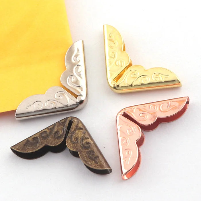 Mini Small Metal Book Corner Protector for Menu Notebook Album Purse
