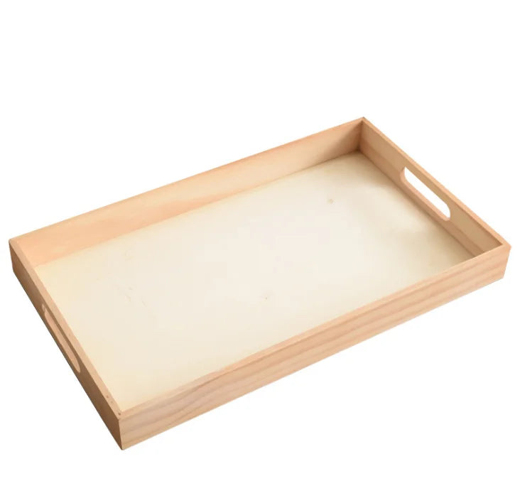 WanuoCraft Home Decoration Handle Personalized Wood Coffee Custom Cheap Food Serving Tray