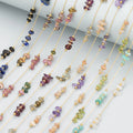 C310  1m/lot Diy ChainNickel FreeStainless SteelNatural StoneJewelry AccessoriesBracelet Necklace Making Findings