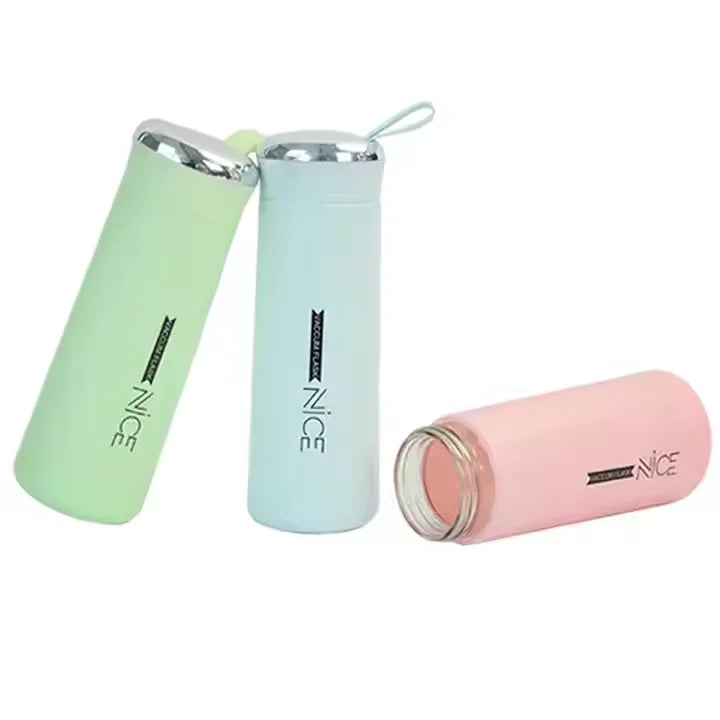 2026 Fashion Thermos Cup New Arrival Custom Logo  400Ml Double Wall Glass Bottle - Ideal for Student Use