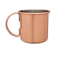 Modern Style Stainless Steel 304 Engraved Hammer Point Plain Copper Moscow Mule Metal Beer Mule Mug With Handle Grip
