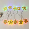 New Muslim Eid Mubarak Ramadan Festival Star Moon Painted Castle LED String Light Iron  Castle Lights  Palace for Holiday Party