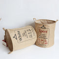 Collaupholstery Fabricgage Basket Bin Jute Storage Organizer Bofurnituremen with Foldable Handles for Closofa Material