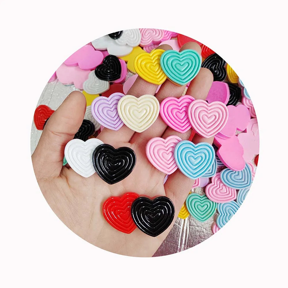 Valentine's Day Cute Charms DIY Craft Making Double Heart Kawaii Resin Craft Supplies Heart to Heart Affinity