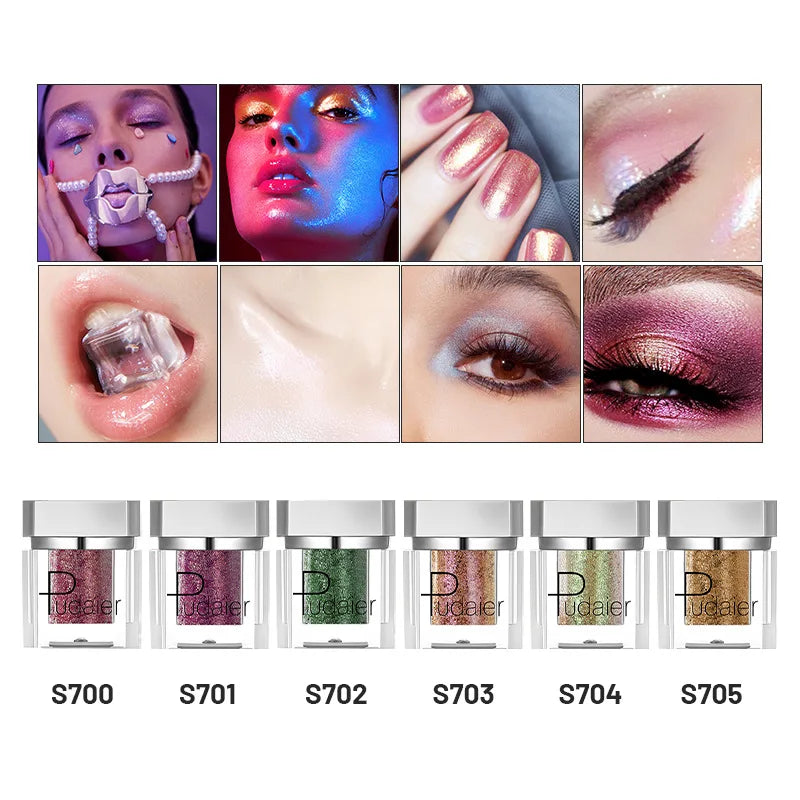 Wholesale Easy to Blend Sparkling Eye Shadow Powder Private Label High Pigment Long Lasting Shimmer Eyes Makeup