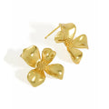 WMEF336 New Gold-Plated 925 Sterling Silver Huggie Flower Inspired Stud Diamond Zircon for Women's Anniversary Jewelry Gifts