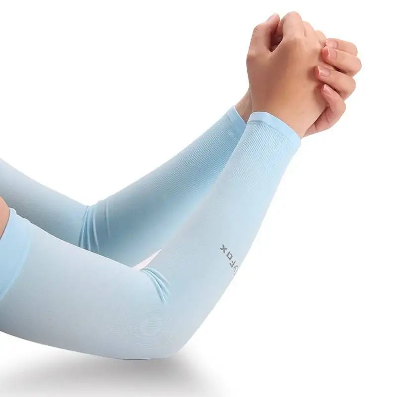 Ice Silk Sun Protection Arm Covers Outdoor Cycling Running Fishing Driving Cool Anti-UV Arm Sleeves