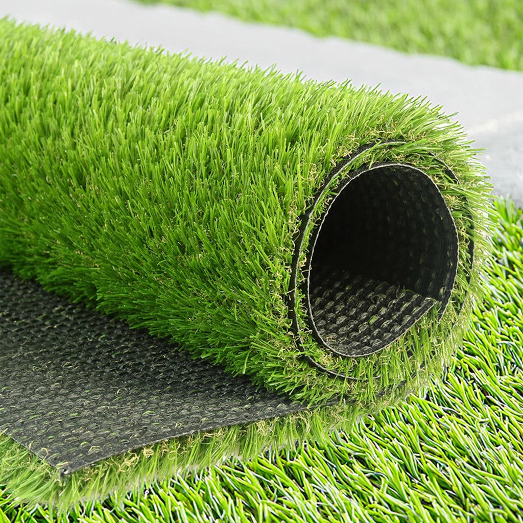 Realistic Green Artificial Grass Garden Turf for Home Yard Landscaping Anti Fade Durable Grass Fiber Easy Installation