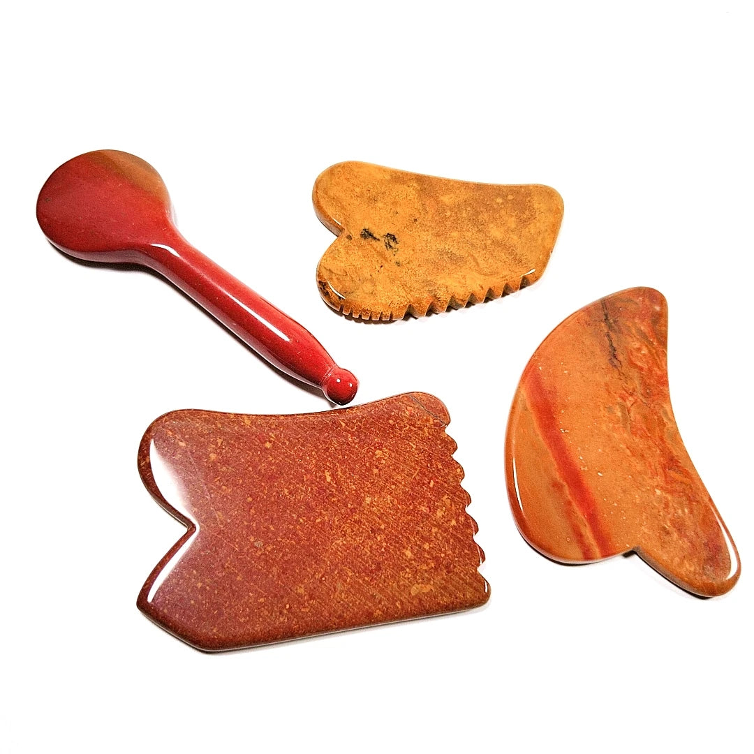 HY Factory Supplier Mookaite jasper Gua Sha Scraping Massage Tool Spiky Guastone MegaBDM
