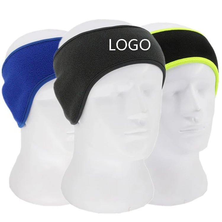 Custom Logo Running Cycling Winter Ear Muffs Warmer Protection Ski Fleece Run Sports Wide Headband