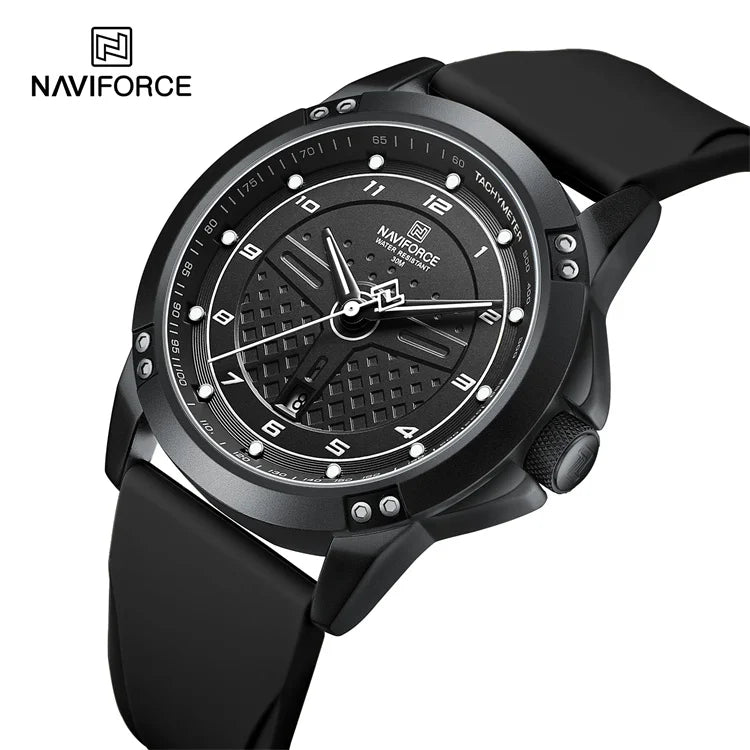NAVIFORCE 8031 Hot Selling Watch All Black Quartz Watch Water Resist 3 bar Watch Casual Sport Men Retro Wristwatch