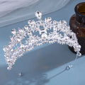 Fashion Rhinestone Silver Tiaras Bridal Princess Crystal Crown Bridal Hair Accessories Headpieces