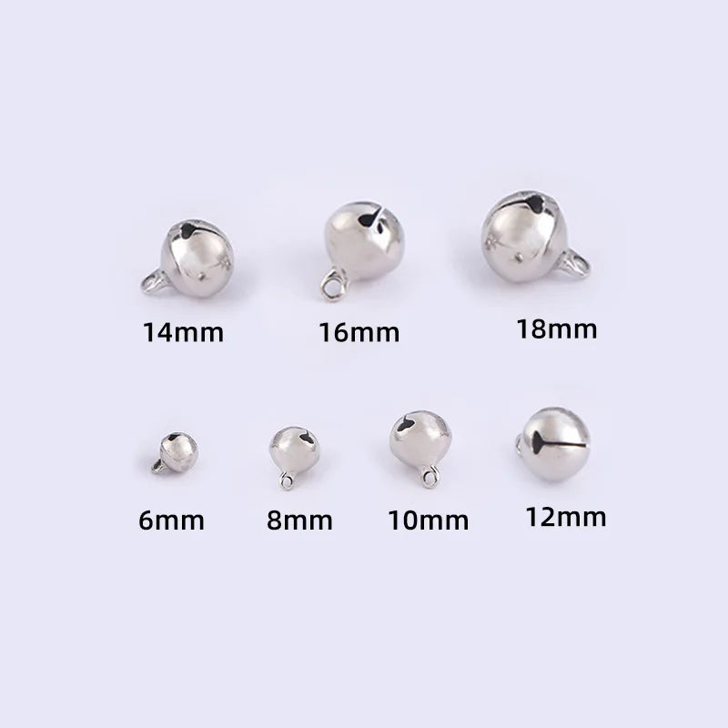 Wholesale DIY Metal Crafts Jewelry Jingle Bells Gifts Christmas Tree Beads Handmade Decorations Accessories