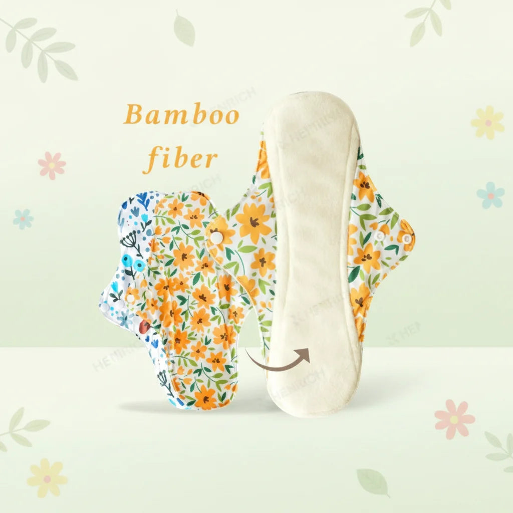 HENRICH Eco-friendly Reusable Washable Cloth Menstrual Pads New Material Breathable Sanitary Napkins Pads