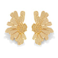 Kaimei Trending Products 2024 New Arrival Irregular Studs Retro Alloy Flower Earrings Women Pattern Flower Stud Antique Earrings