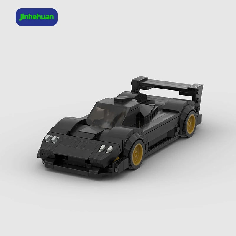 Creative Hot Toys Moc Plastic Abs Brick Black Super Car Model for Adults Building Block Sets Car